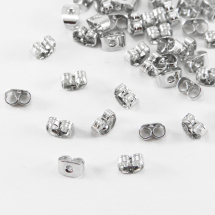Zaślepki do Szpilek Żelazo 6x4x3mm Otwór 0.5mm Kolor: Platynowy 100szt (13WB17768)