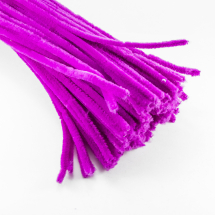 Druciki Kreatywne Pluszowe Wyciory, do Rękodzieła, Magenta, 300x5mm, 100szt (13WB17784)