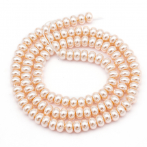 Перли Намистини Скло, Рондель, Глянець, Пофарбовані Екокраской, Колір: Персиковий, Діаметр: 5мм, Товщина: 3 мм, Отвір: 1мм, близько 120шт / 36см / нитка, (13WB17850)