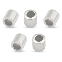 Srebro 925 Rodowane Koraliki Rurki, 2x2mm, Otwór 1mm, 5szt (13WB17887)