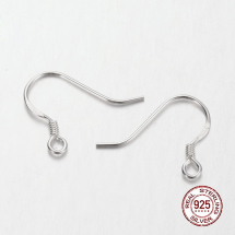 Срібло 925 Швензи Гачок, Основа для Сережок, 14мм, (13WB17893)