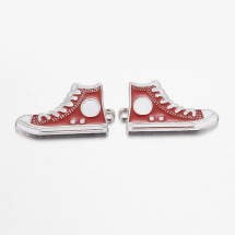 Кулон Кеди, Сплав, Емальований, Колір: Червоний, Розмір: 30x17x2мм, Отвір 1.5мм, (13WB17978)