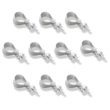 Тримач Шапочкою під намистини з роззявлений, Латунь, Колір: Срібло, Розмір: 11x4х3мм, Пін 0.6мм, (13WB18202)