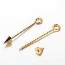 Szpilki Haczyki Mosiądz 52-59х6mm Kolor: Złoto 2szt (13WB18215)