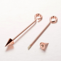 Szpilki Haczyki Mosiądz 52-59х6mm Kolor: Różowy Złoto 2szt (13WB18218)