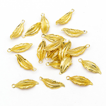 Zawieszka Żelazo 26x9x1mm Otwór 2.5mm Kolor: Blade Złoto 20szt (13WB18291)