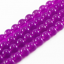 Намистини Скляні Імітація Нефриту, Форма: Кругла, Колір: Темно-бузковий DK117, Діаметр: 8 мм, Отвір 1мм, близько 101шт / 81см / нитка, (13WB18343)