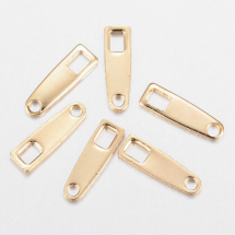 Łącznik do Łańcucha Stal Nierdzewna 10x3x0.8mm Otwór 1.2mm i 2.5mm Kolor: Złoty 5szt (13WB18700)