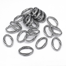 Zawieszka Łącznik Akryl 31.5x21x5mm Kolor: Antyczne Srebro około 24szt/25g (13WB18842)