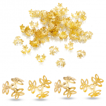 Nakładki na Koraliki Żelazo 13x4mm Kolor: Złoty 100szt/opakowanie (Q5WB1269)