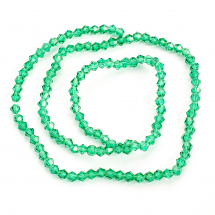 Koraliki Szklane Sztuczny Kryształ Klasa AA Bicone Galwanotechnika Teczowy Efekt Luźne. 3x3mm 115szt/36sm/nić (13WB19048)