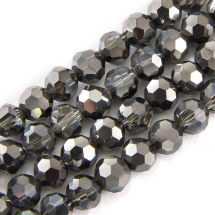 Koraliki Szklane Galwanizacja Powłoka, Fasetowany 6mm 100szt/60cm/sznur (13WB19064)