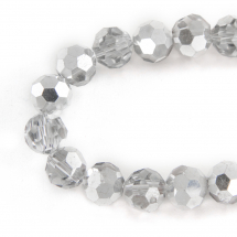 Koraliki Szklane Galwanizacja Powłoka Fasetowany, 8mm 72szt/58cm/sznur (13WB19067)