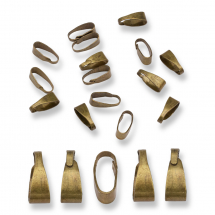 Krawatka Uchwyt do Wisiorków i Zawieszek, Mosiądz, Bronze, 7x3x3mm, Otwór 6x2mm, 20szt (13WB19136)