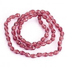 Koraliki Szklane Fasetowany. Luźne. 8x6mm 62szt/43.5sm/nić (13WB19175)