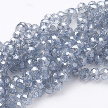 Koraliki Szklane Galwanizacja Fasetowane 6x4mm 100szt/40cm/sznur (13WB19353)