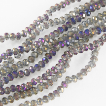 Koraliki Szklane Galwanizacja Fasetowane 4x3mm 140szt/42cm/sznur (13WB19366)