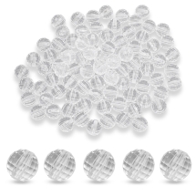 Koraliki Akrylowe Przezroczyste Fasetowane, Okrągłe, Bezbarwny, 10mm, Otwór: 2mm, około 80szt / 50g (Q5WB1811)