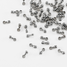 Zawieszka Kropelka Ozdobna do Łańcuszka. Koralików i Kolia 7x2.5mm Otw. 1.5mm Kolor: Stal Pistoletowa 100szt (13WB19542)