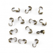 Łapaczki Żelazo 9x3mm Średnica wewnętrzna 3mm Otwór 1.5mm Kolor: Antyczny Bronze 100szt (13WB19654)