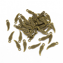 Кулон Крило, Метал, Колір: Бронза, Розмір: Довжина 17мм, Ширина 5мм, Товщина 1 мм, Отвір 2мм, (13WB19738)