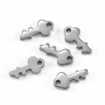 Zawieszka Kluczyk Stal Nierdzewna 12x6x1mm Otwór 1mm 10szt (13WB19797)