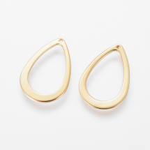 Кулон Крапля, Нержавіюча Сталь, Колір: Золото, Розмір: 17x11x0.7мм, Отвір 0.8мм, (13WB19813)