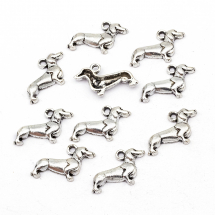 Кулон Собака Такса, Метал, Колір: Античне Срібло, Розмір: 20х13х3мм, Отвір 1мм, (13WB19883)