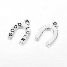 Zawieszka Stop Metalowy 18x12x1.5mm Otwór 2mm Kolor: Srebrny 10szt (13WB19916)