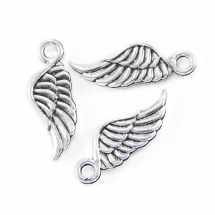 Кулон Крило, Метал, Колір: Античне Срібло, Розмір: 20.7х7.5х1.5мм, Отвір 2.5мм, (13WB19920)