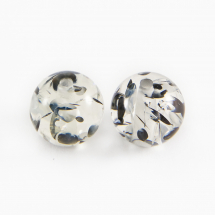 Намистини з Смоли, Імітація Бурштину, Круглі, Колір: Чорний, Діаметр: 16мм, Отвір 2.5мм, (13WB19962)