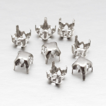 Koszyczek do Rivoli Kwadrat Mosiądz 4x4x0.23mm Kolor: Platina 250szt (13WB19996)