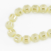 Намистини Скло з гальваніки, Круглі, Колір: Жовтий, Діаметр 4 ~ 4.5мм, Отвір 1мм, близько 100шт / 45см / нитка, (13WB20007)