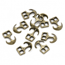 Zapięcie Kotwica do Sznurka Skórzanego Stop Metalu 23х16х4mm Kolor: Brązowy 10szt (13WB20765)