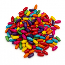 Koraliki Naturalne Drewniane, Barwione, Owalny, Kolor: Mix, 15x7-8mm, około 160szt/50g (13WB20781)