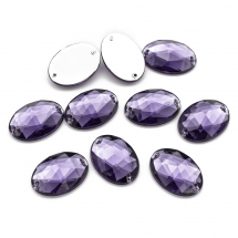 Dżety do Przyszycia Akryl 18x13x5mm Kolor: Fioletowy 10szt (13WB20843)