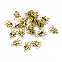 Zawieszka Stop Metalowy Pająk 16x13x3mm Kolor: Antyczne Złoto 40szt (13WB20871)