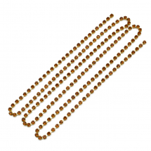 Taśma Łańcuszek Ozdobny z Cyrkoniami, Klasa A, Złoty/Kawowy, 2mm, około 360szt/1.1m (13WB20894)