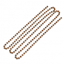 Taśma Łańcuszek Ozdobny z Cyrkoniami, Klasa A, Srebrny/Kawowy, 2mm, około 360szt/1.1m (13WB20913)