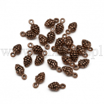 Кулон Соснова Шишка, Сплав, Мідь, 13x7x5.5мм, Отвір 2мм, (13WB21039)