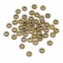 Koraliki Dystansowe Stopowy Biżuterii 9х3mm Złoto 50szt (13WB21081)