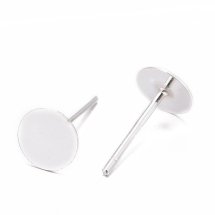 Srebro 925 Baza do Puset, do Kolczyków, 11.5x6mm, Pin: 0.8mm, 2szt (13WB21144)