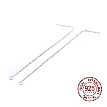 Srebro 925 Baza Sztyfty do Kolczyków z Łańcuszkiem, 80x1mm, 1 para (13WB21152)