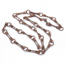 Łańcuszek Vintage Viking Kolor: Antyczny Czerwony Bronze Ogniwo: 26x4x15mm Długość łańcuszka: 1m (13WB21169)