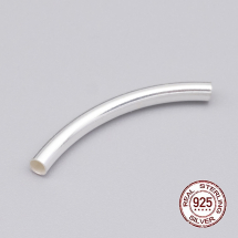 Srebro 925 Koraliki Rurki, Srebrny, 30x3mm, 1szt (13WB21221)