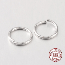 Srebro 925 Rodowane Kółeczka Ogniwka Pojedyncze, Otwarte, 8x0.8mm, 2 szt (13WB21530)
