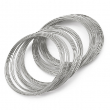 Drut Pamięciowy, do Bransoletek, Stalowy, Kolor: Platyna, 65x0.5mm, 50żeberek (13WB21605)