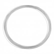 Drut Pamięciowy do Naszyjników, do Rękodzieła i Biżuterii, Stalowy, Srebrny, 0.6x115mm, 20żeberek (13WB21611)