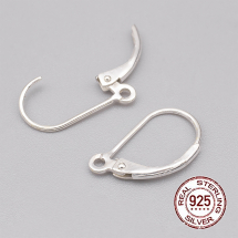Srebro 925 Bigle Koła, Baza do Kolczyków, 16.5x10x2mm, Pin 0.8mm, Otwór 1mm, 1 para (13WB21630)
