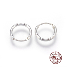 Srebro 925 Bigle Koła, Baza do Kolczyków, 10x1.2mm, Pin 0.7mm, 1para (13WB22099)